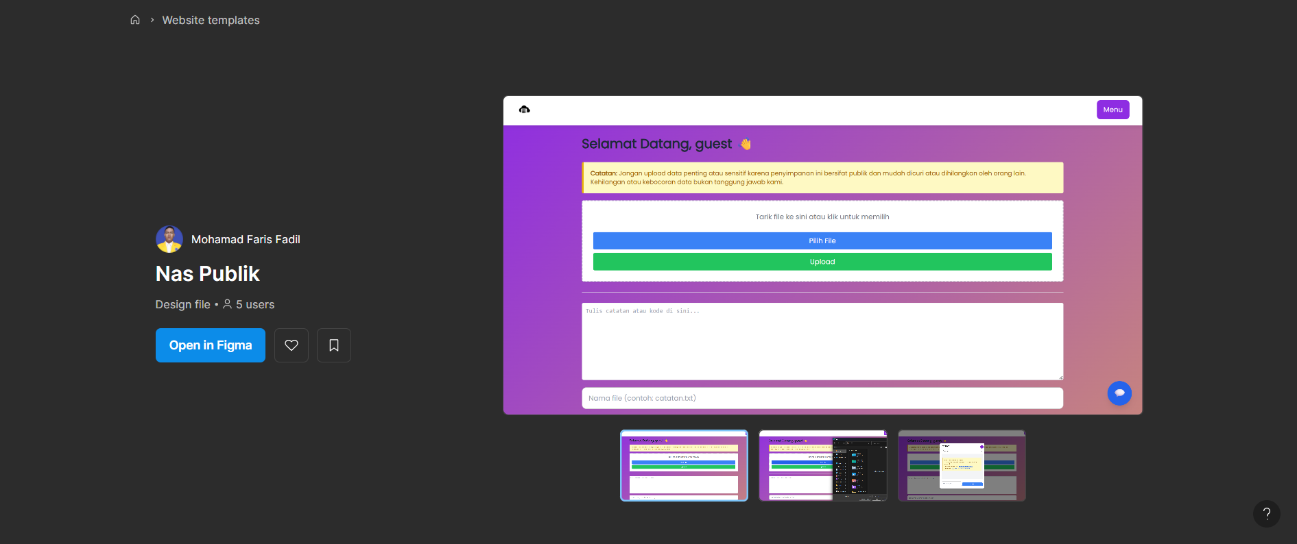 Design Figma NAS Publik